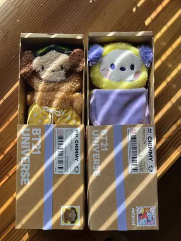 BT21 CHIMMY 봉제 인형 2체 세트 minini