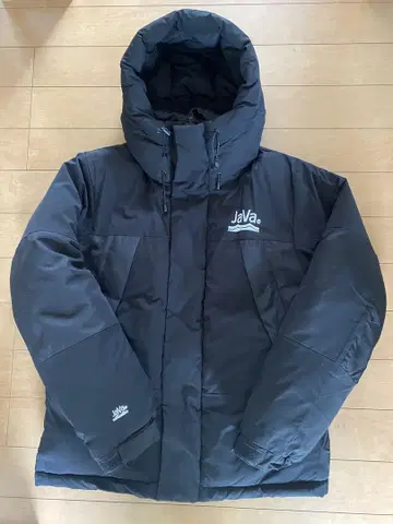 Java 후드 부착 패딩 자켓 M 사이즈 블랙 빅 실루엣