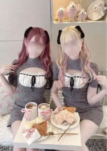 허니뮤우 모노그램 원피스 XS 허니뮤