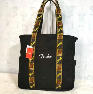 미사용 Fender 블랙 대용량 토트백 토트 숄더 캔버스