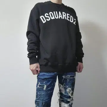 새상품급 DSQUARED2 블랙 맨투맨 트레이닝복
