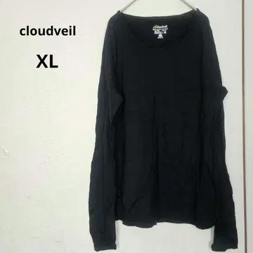 cloudveil [XL] 블랙 긴팔T셔츠 긴팔