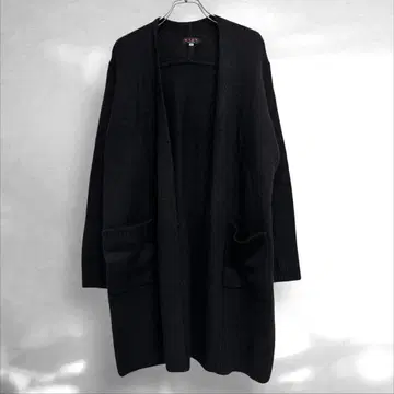 EVEX 에베 롱 가디건 고급스러움 겉옷 블랙 빅 사이즈 L ( B1