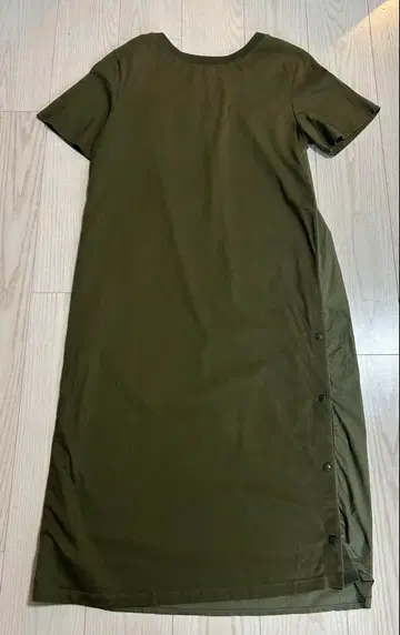 MONCLER 올리브 반팔 셔츠 원피스 L