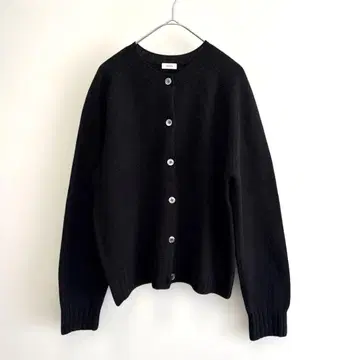monoha 블랙 크루넥 가디건