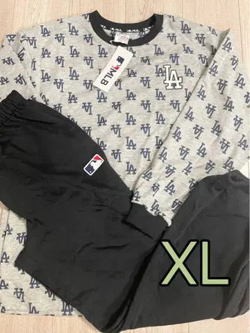 레어 희귀 MLB 다저스 긴팔 퀼트 파자마 룸웨어 상하의 XL