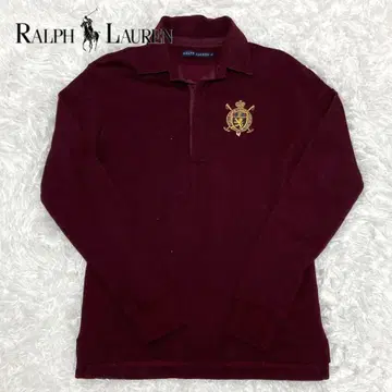 랄프 로렌 폴로 셔츠 티셔츠 긴팔 와인 레드
