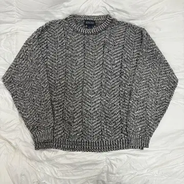 90s 랜즈 엔드 헤링본 니트 고마시오 구제 의류