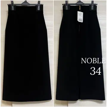 새상품 NOBLE 노블 저지라이크 컬러 타이트 스커트 블랙 34