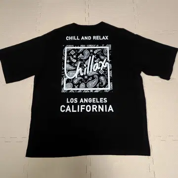 CHILLAX 치 프릭스스토어 백로고 반다나 T셔츠
