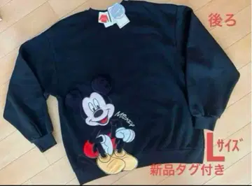 택 포함 새상품 디즈니 미키 맨투맨 트레이닝복 입체 속기모 L
