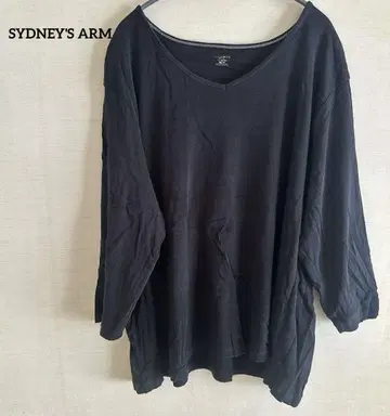 SYDNEY'S ARM 블랙 T셔츠 긴팔 3XG 면 100%