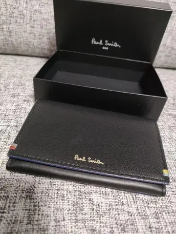Paul Smith 폴스미스 명함지갑 블랙 하이라이트 스티치