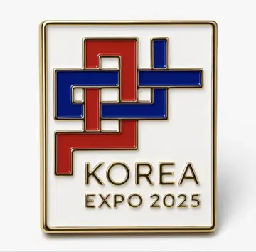 오사카 간사이 만박 EXPO2025 한국관 핑 배지 화이트 한국 파빌리온