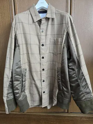 Sacai Windowpane 셔츠 24aw 사이즈 1