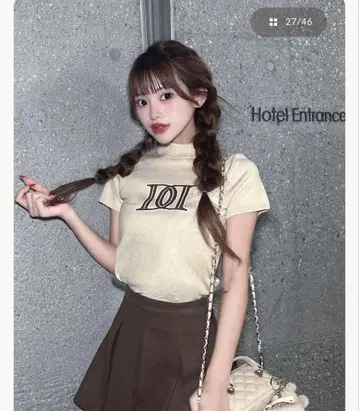 다리치 DD 로고 베이직 니트탑