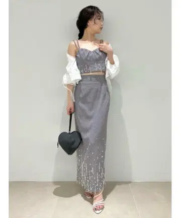 클리어 비쥬 타이트 스커트