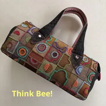 [ Think Bee! ] 싱크비 자수 패치워크 핸드백