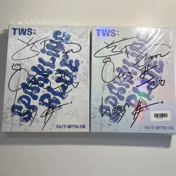 tws 공식 친필 사인 sparklingblue mwave 2개 세트