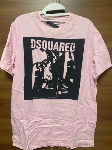 [정품] DSQUARED2 핑크 그래픽 티셔츠