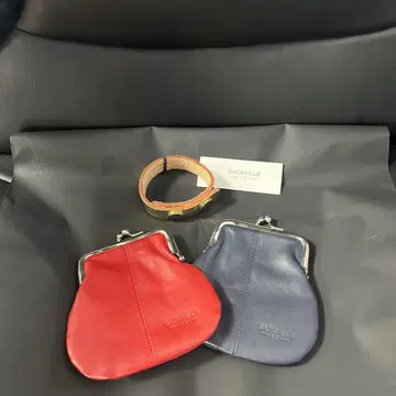 SACKVILLE 가죽 코인 케이스 2색 세트 팔찌 포함
