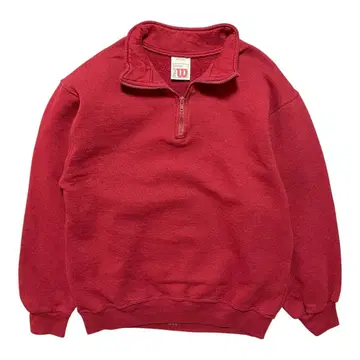 USA 구제 의류 윌슨 무지 하프 지퍼 맨투맨 트레이닝복 보르도