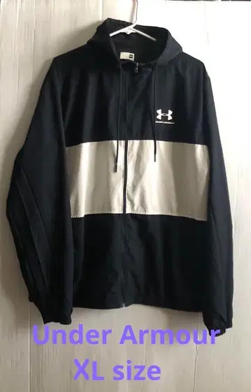 언더아머 윈드브레이커 XL 블랙 화이트