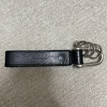 Hender Scheme 블랙 가죽 키링
