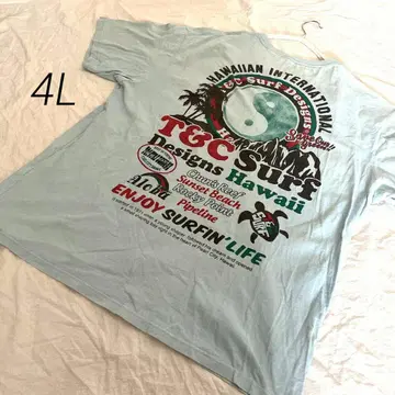 빅 T셔츠 4L T&C Surf Designs T셔츠 백 프린트