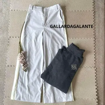 GALLARDAGALANTE 사이드 라인 트랙 팬츠 와이드 팬츠 F