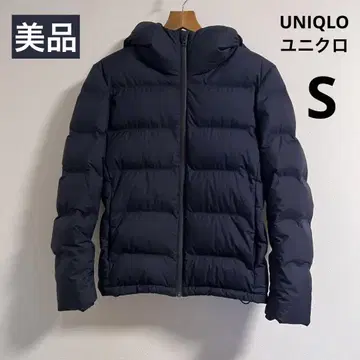 UNIQLO 유니클로 심리스 다운 후드티 네이비 S 사이즈