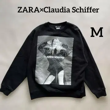 새상품급 ZARA x Claudia Schiffer 맨투맨 블랙 M