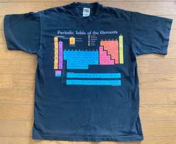 90s 원소기호 티셔츠 L 사이즈 아리하라 미유키 구제 의류