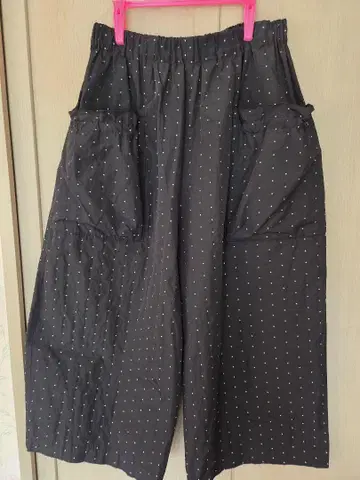 도트 무늬 와이드 팬츠