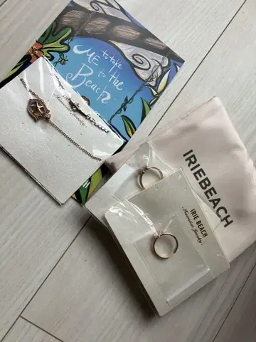 IRIE BEACH 로즈 골드 목걸이와 반지 세트