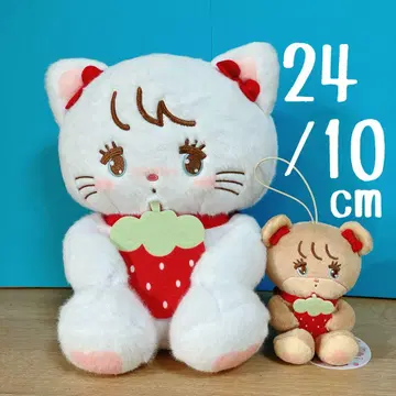 mikko 딸기 BIG 무스 마스코트 라떼 택 포함 미사용 1+1