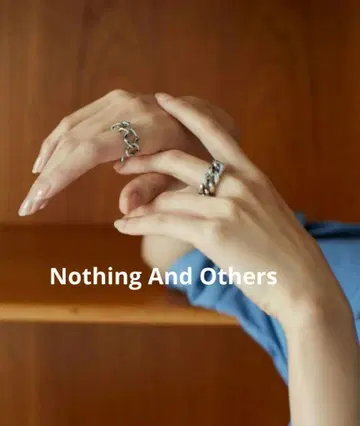 새상품/미사용/Nothing and Others/잉크 체인 반지 세트
