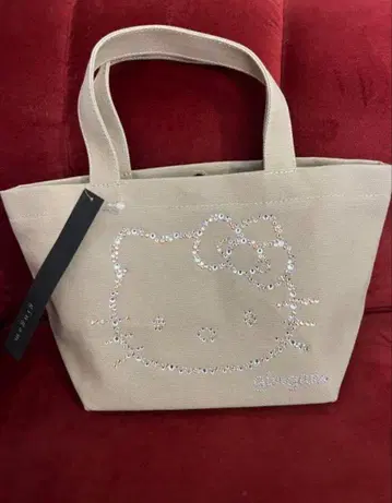 미사용 새상품 gingam x HELLO KITTY 콜라보 토트백