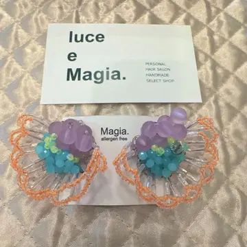 Magia. 비즈 귀걸이 알레르기 프리 미사용 새상품