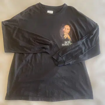 Wakomaria 밥 말리 긴팔 티셔츠 블랙