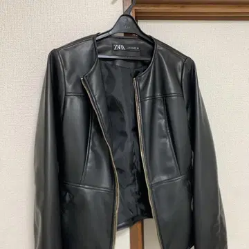 ZARA 블랙 가죽 자켓