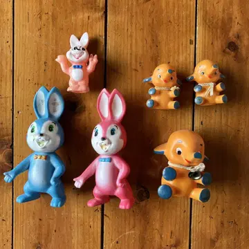 레트로 제약 회사 소프트 비닐 인형 세트