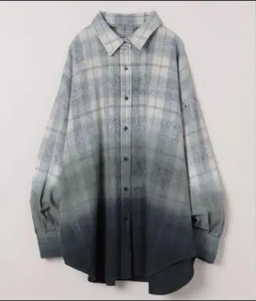 [ F ] 지나시스 Plaid 블리치 그라데이션 셔츠