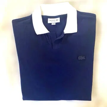 LACOSTE 네이비 화이트 피케 셔츠