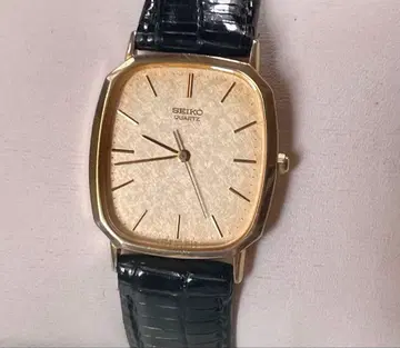 SEIKO 남성용 쿼츠 골드 손목시계 남녀 공용 빈티지