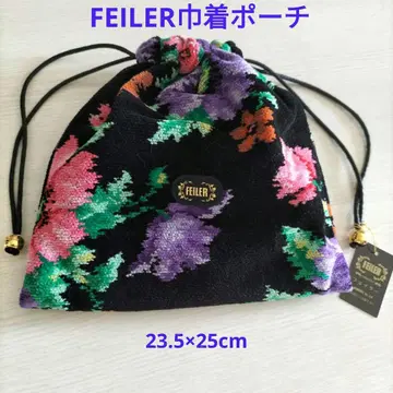 택 포함 새상품 FEILER 꽃무늬 복조리 파우치