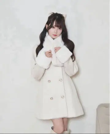 로제 뮤즈 티펫 머플러 세트 코트 로제 뮤즈