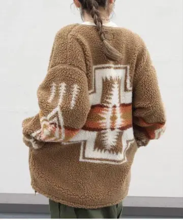 PENDLETON 브라운 보아 자켓 오버 사이즈