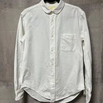 FRANKLIN TAILORED 화이트 버튼 다운 셔츠 둥근 카라