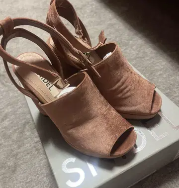 스나이델 SNIDEL 오픈토 샌들 스웨이드 S 사이즈